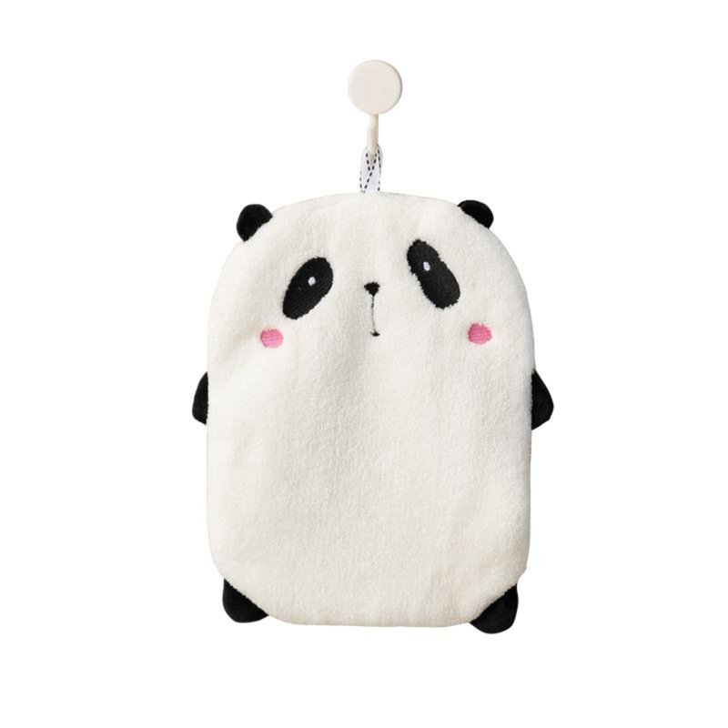 SWEET HOME Coral Velvet Panda Koala Hand Towel-Panda