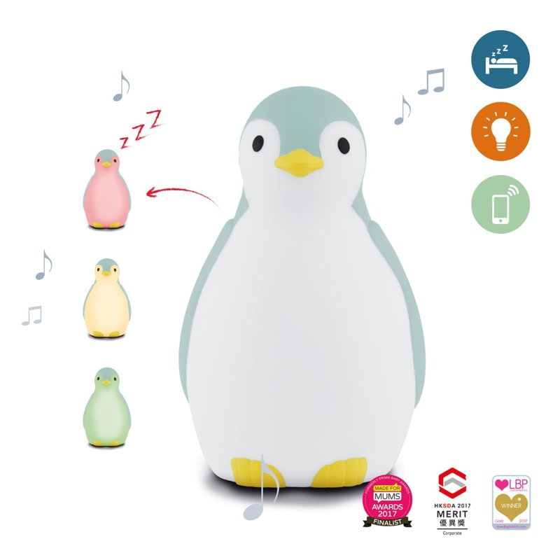 Zazu Pam Penguin, Sleeptrainer with Wireless Speaker - Blue 1 S