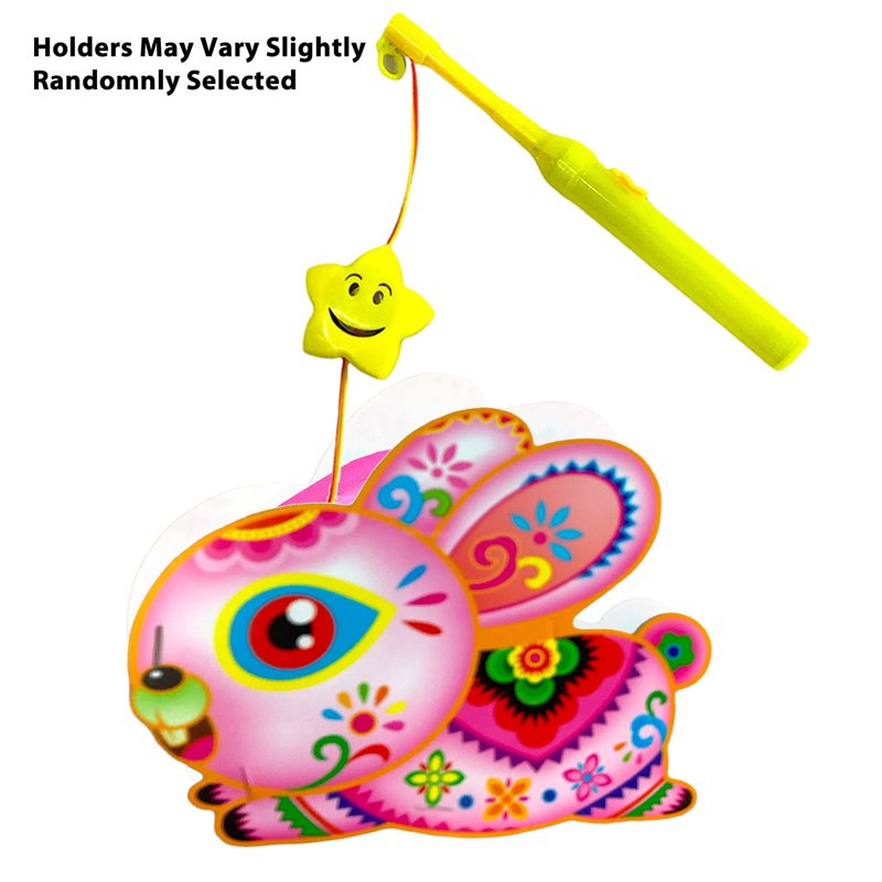 Partyforte Mid Autumn B/O PVC Toy Lantern - Floral Rabbit 1 S