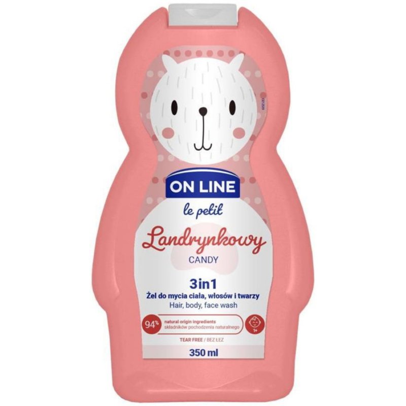 On Line Kids 3 in 1 Hair, Body, Face Wash Candy 350 ML