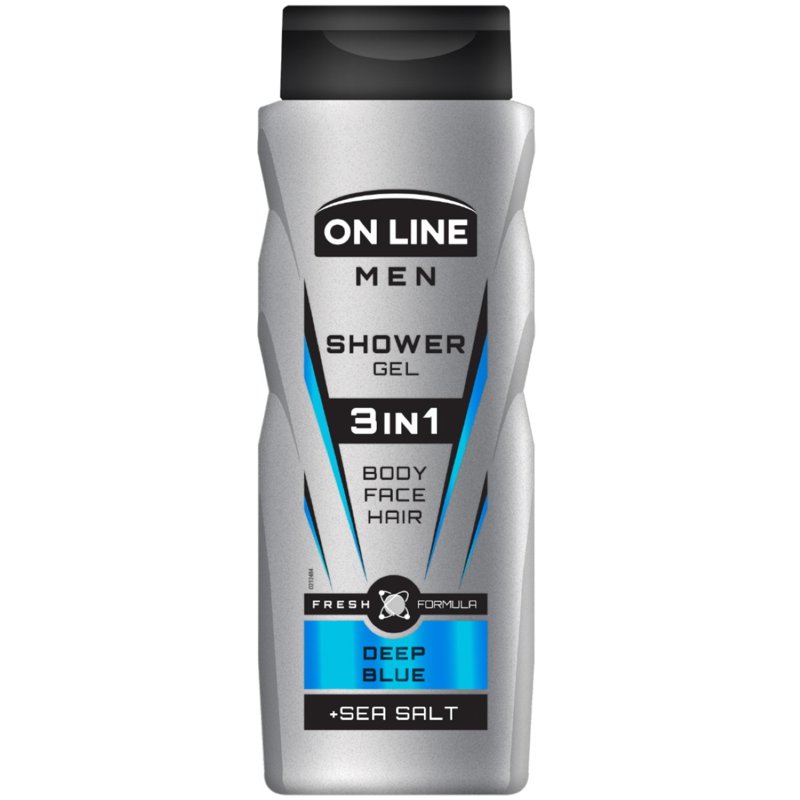 On Line Men 3 in 1 Shower Gel Deep Blue 400 ML