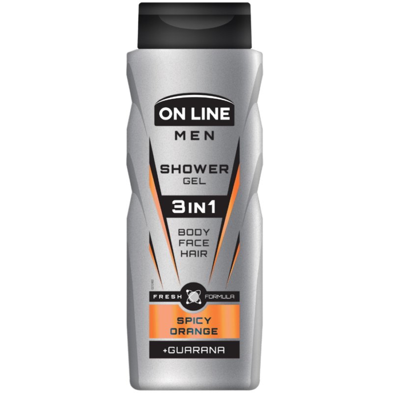 On Line Men 3 in 1 Shower Gel Spicy Orange 400 ML