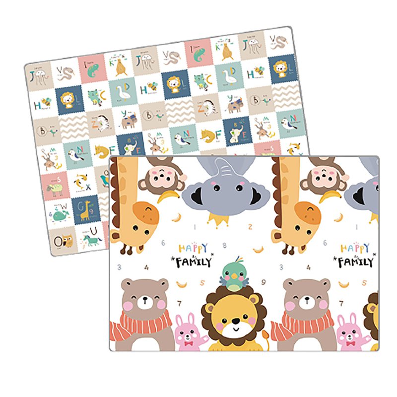 Lucky Baby Educative XPE Dual Foldable Mats - Happy Family 1 S