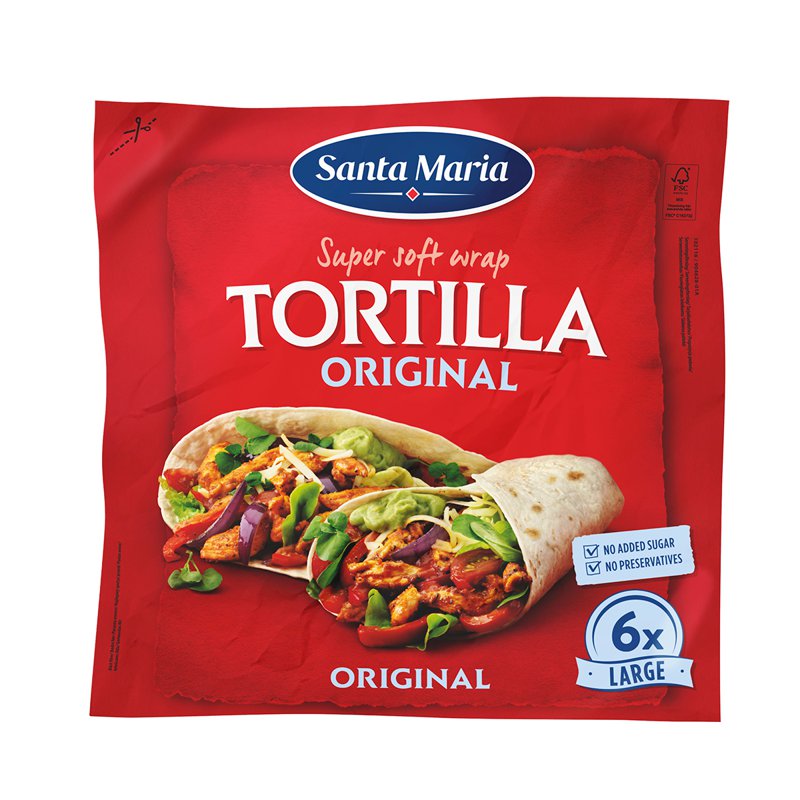 Santa Maria Tortilla Wrap Original - Large 6 S