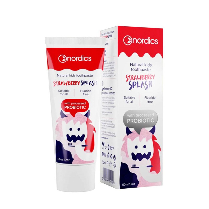 Nordics Kids Natural Toothpaste Strawberry Splash Probiotic