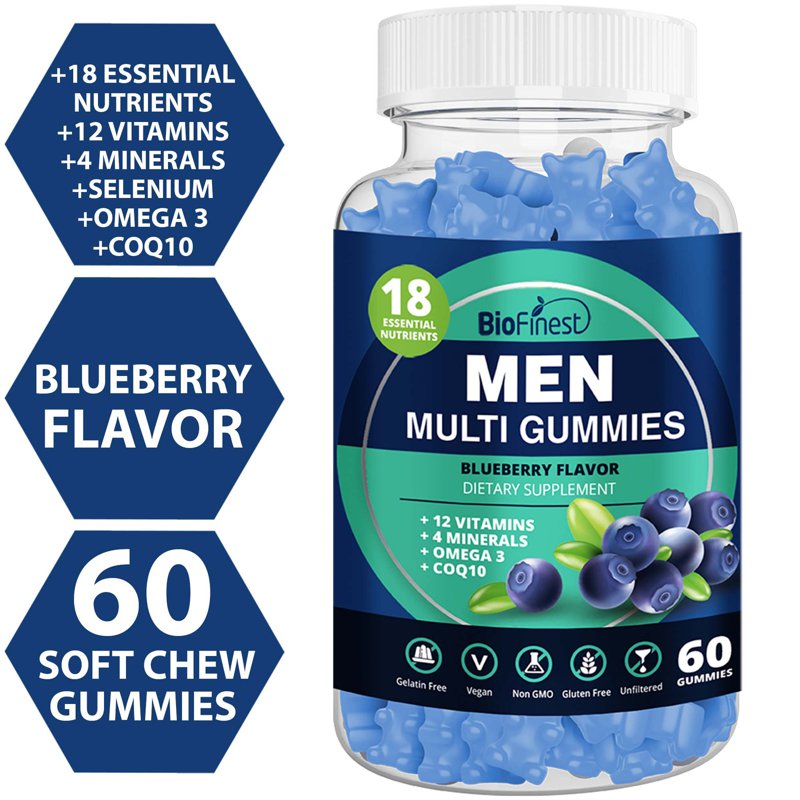 Biofinest Men MultiVitamins Gummy Vitamin A B C D E Supplemen 60 S