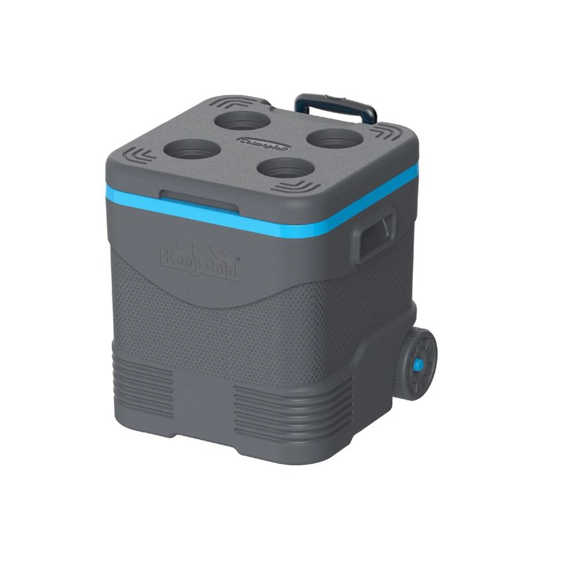 Cosmoplast KeepCold Trolley Ice Box Cooler Box-Dark Grey (