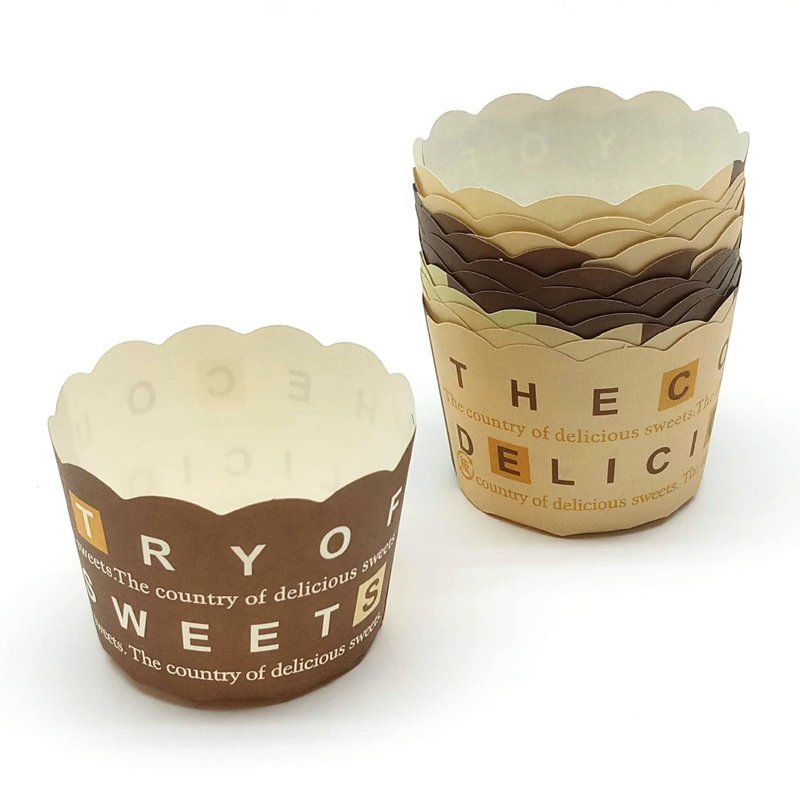 Vesta Paper Mini Muffin Cup (Half Brown) D4.3x3.5Cm 12 S