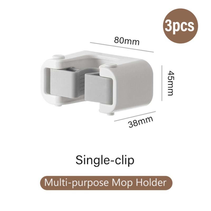 Sweet Home Wall Mounted Mop Clip Holder (Single-clip )