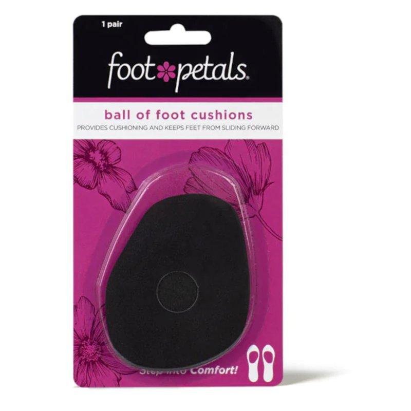 Foot Petals Ball of Foot Cushions 1 pair - Black 2 S