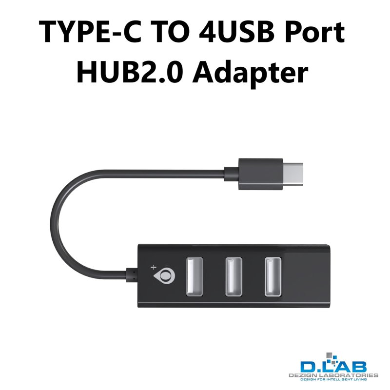 D.LAB Type C To 4 USB2.0 Hub Adapter (NG6053) 1 S
