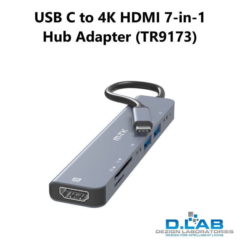 D.LAB USB C To 4K HDMI 7-In-1 Hub Adapter (TR9173) 1 S
