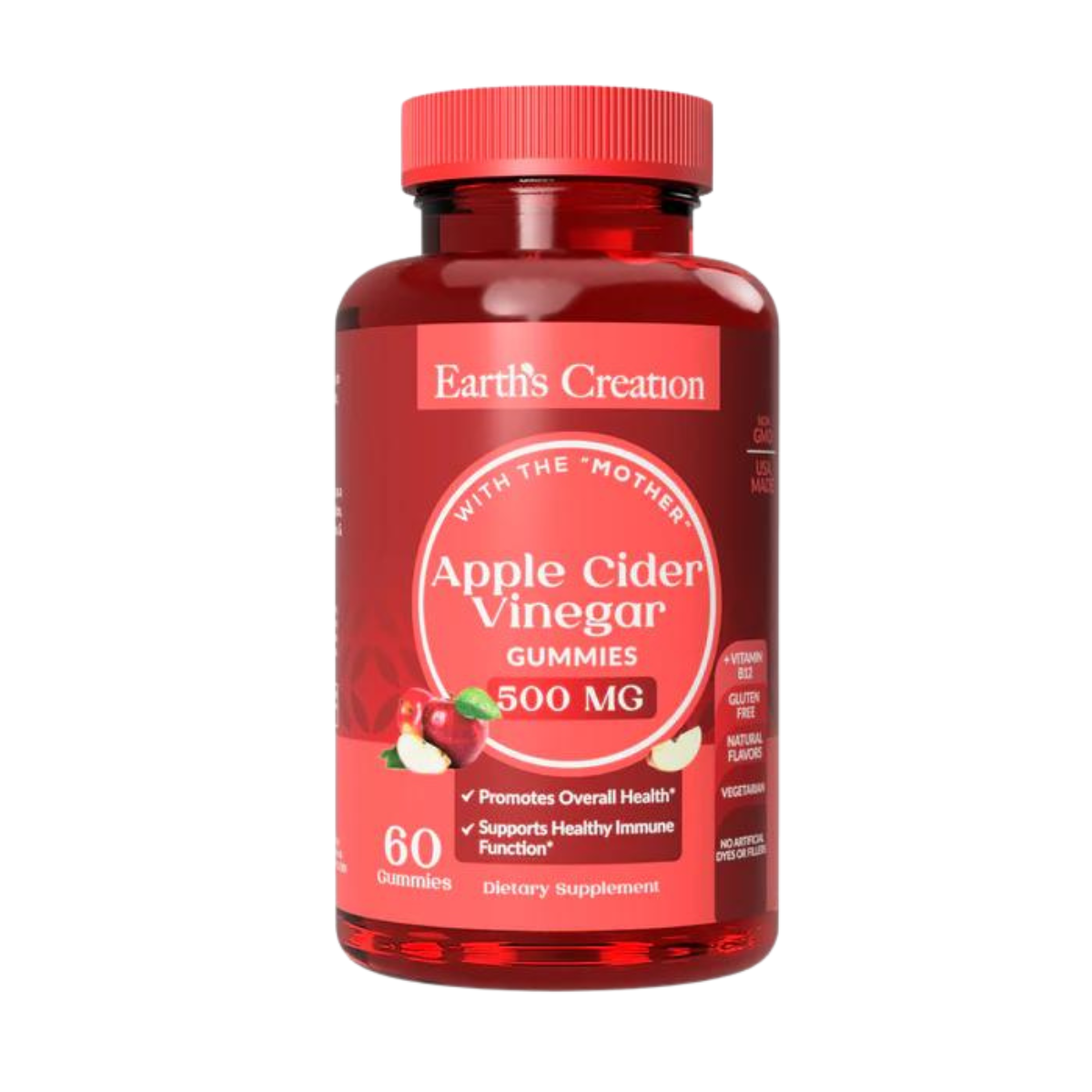 Earth's Creation Apple Cider Vinegar Gummies 60 S