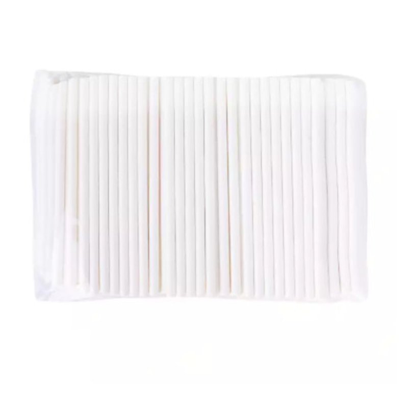eco u Premium Cocktail Paper Straws Solid White Bio Partyware 250 S