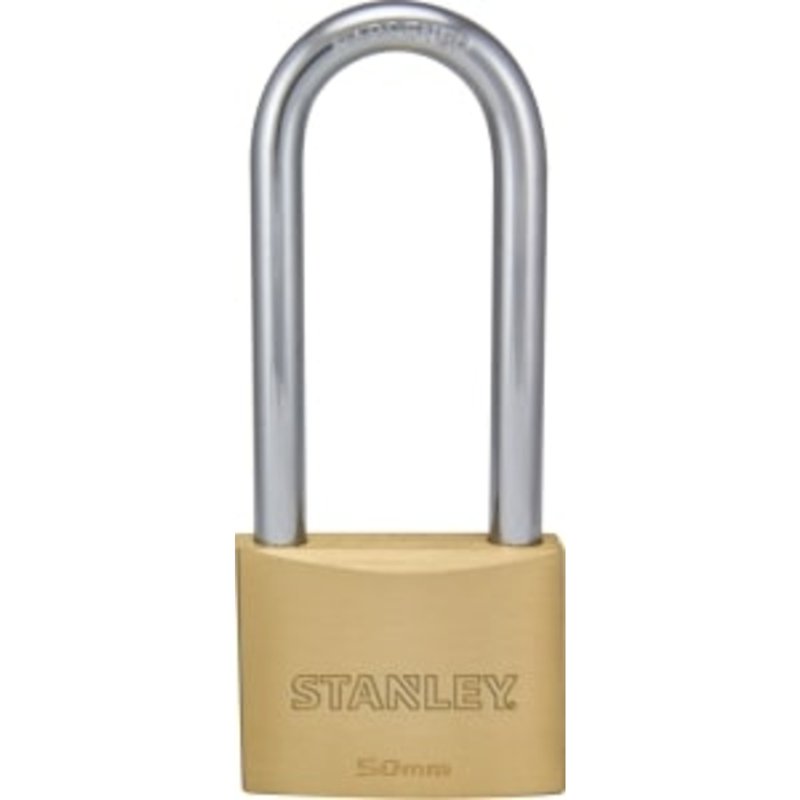 Stanley Solid Brass Long Shackle Padlock 50 MM