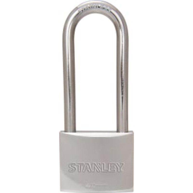 Stanley Solid Brass Long Shackle Chrome Coated Padlock 40 MM