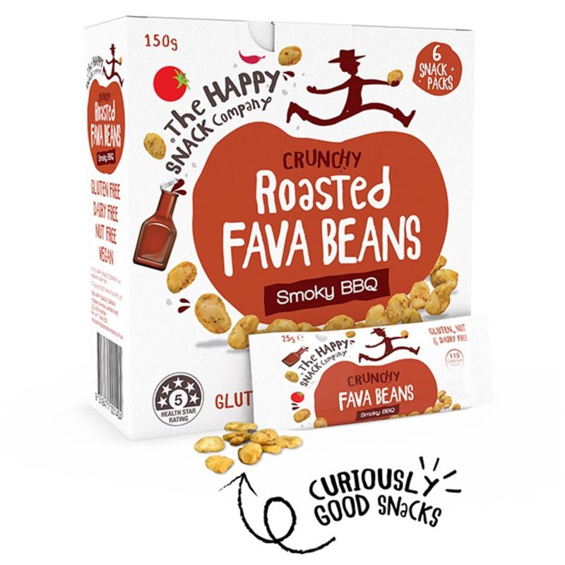 The Happy Snack Company Roasted Fava Beans Smokey Bbq