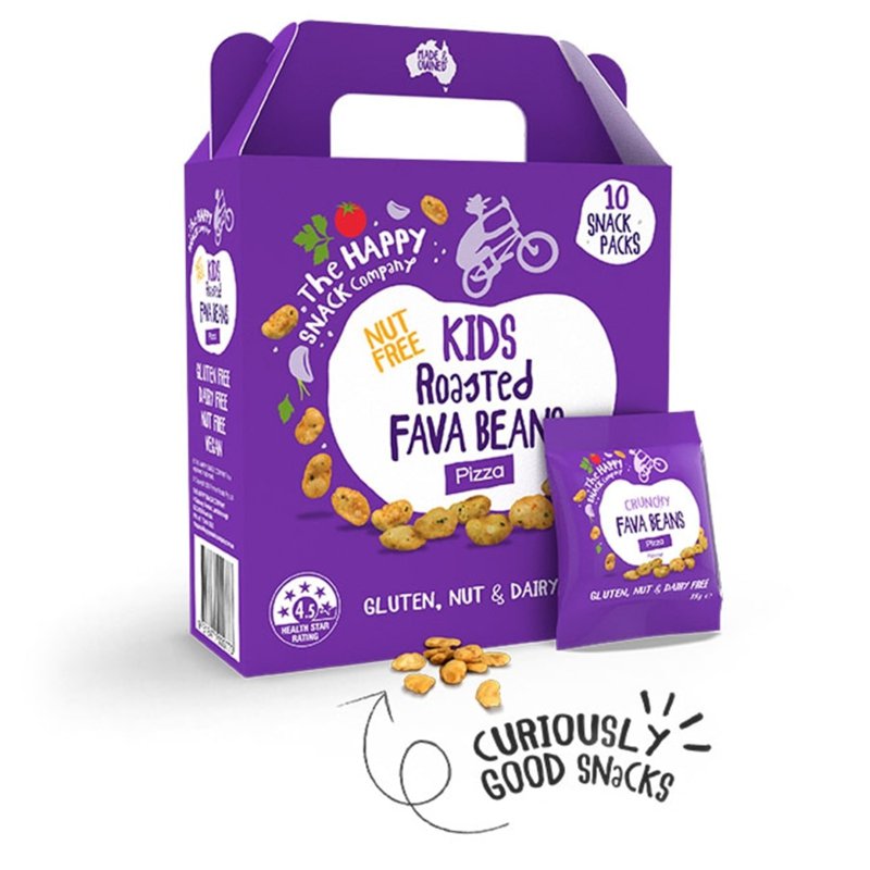 The Happy Snack Company Kids Roasted Fava Beans Pizza