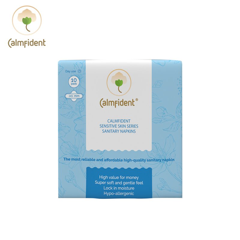Calmfident *Sensitive Skin Series* Sanitary Pads 245mm 10 S