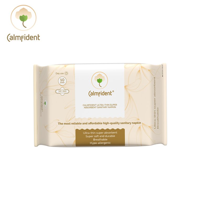 Calmfident *Ultra-Thin Super Absorbent* Sanitary Pads 245mm 10 S