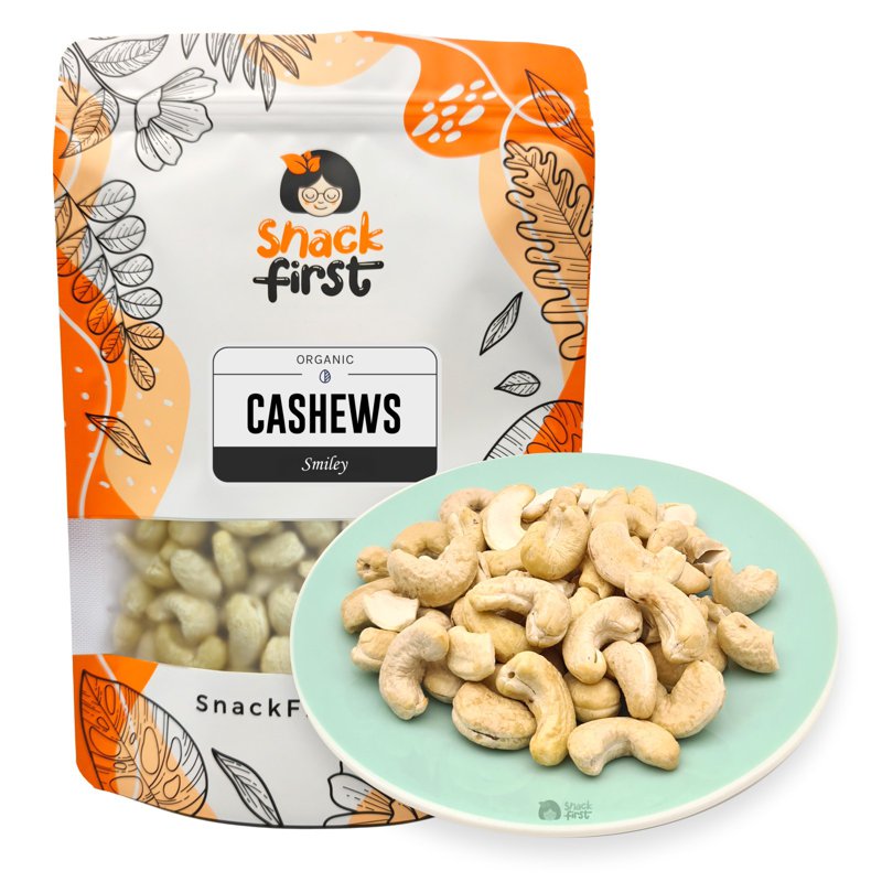 SnackFirst Organic Cashew Nuts - All natural, healthy snack