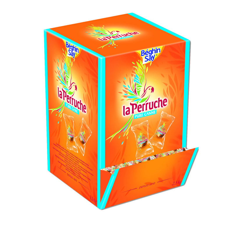 La Perruche Amber Cube Sugar (Individually Wrapped) 2.5 KG
