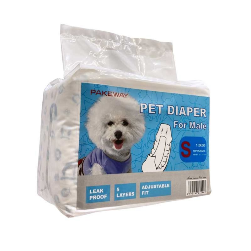 PAKEWAY Male Pet Diaper Wrap (Small) (22-33Cm)