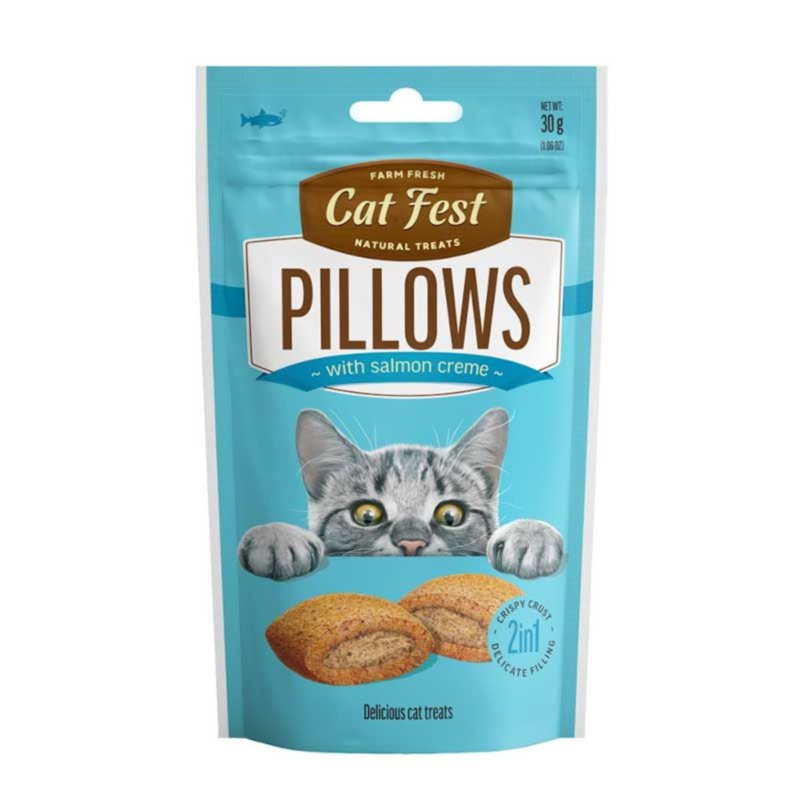 CAT FEST Pillows Cat Treats With Salmon Cream