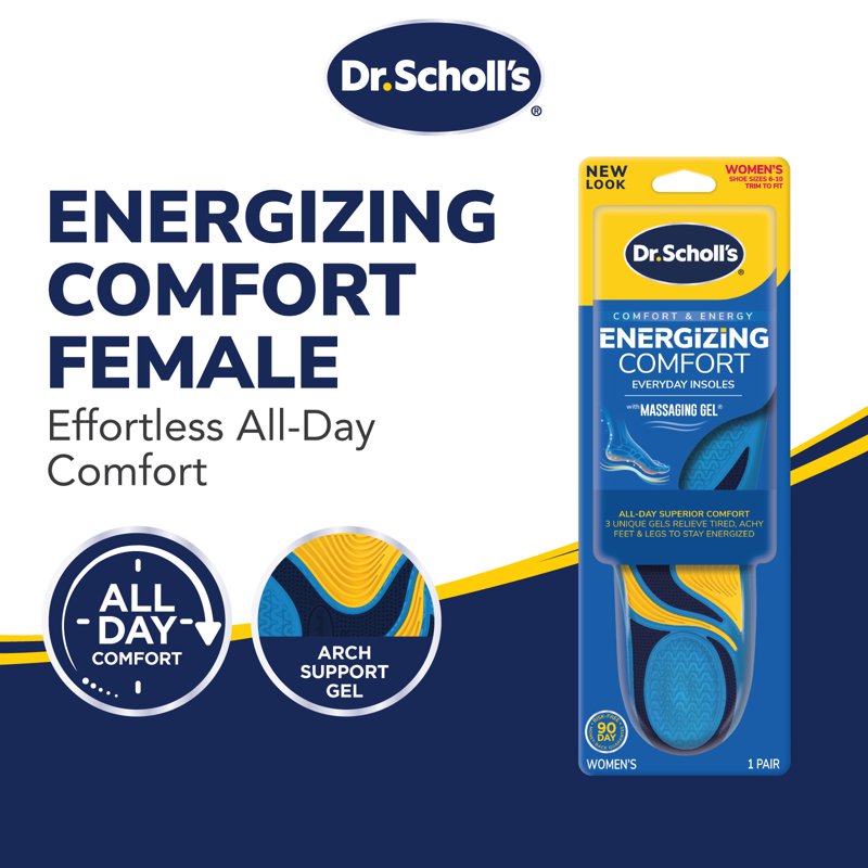 Dr. Scholl's Energizing Comfort Massaging Gel Insoles Women