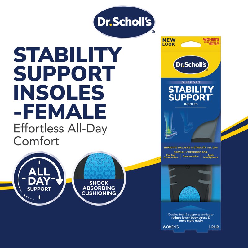 Dr. Scholl's Stabilizing Support Insole Women US Size: 6 - 10