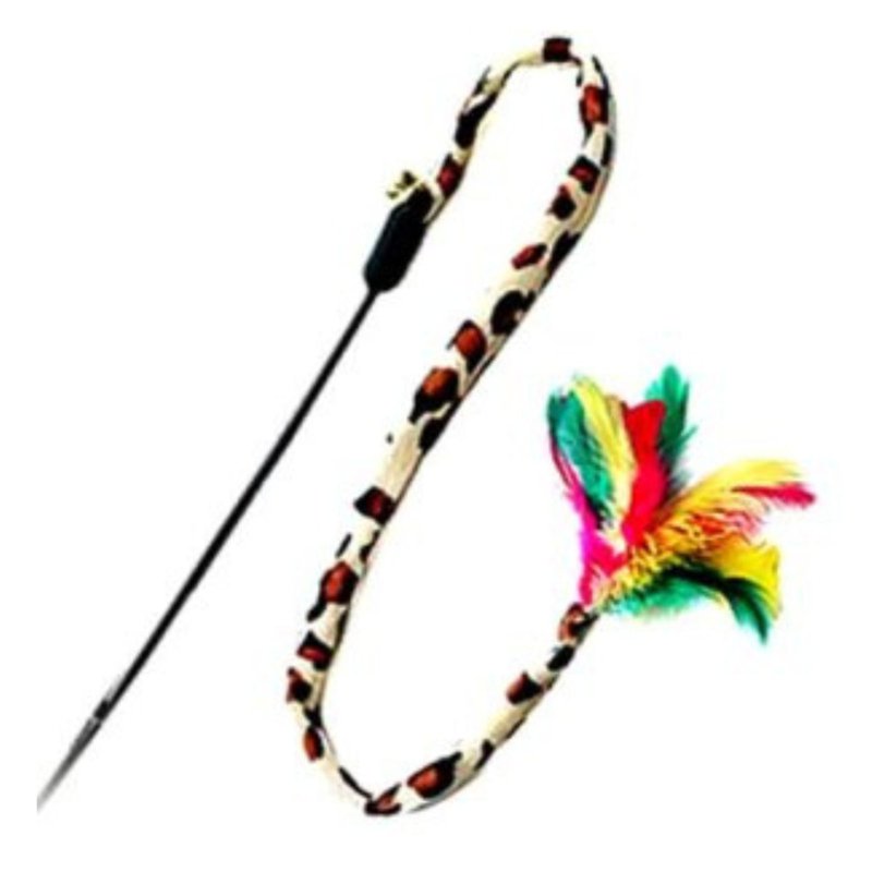 Amy N Carol Cat Teaser-Leop Tail W Feather&Bell