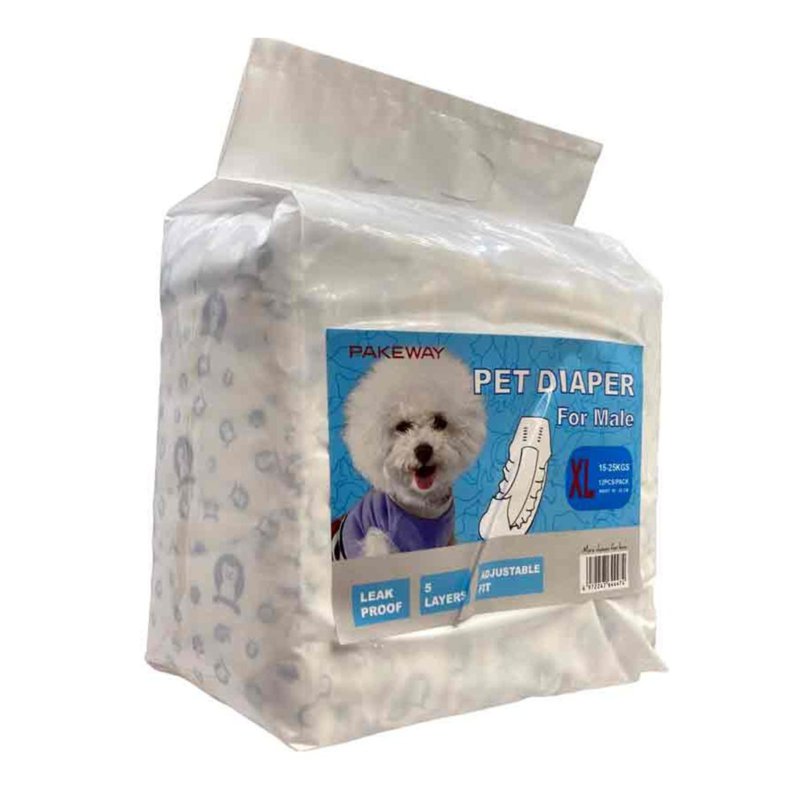 PAKEWAY Male Pet Diaper Wrap (X-Lrg) (45-68Cm)