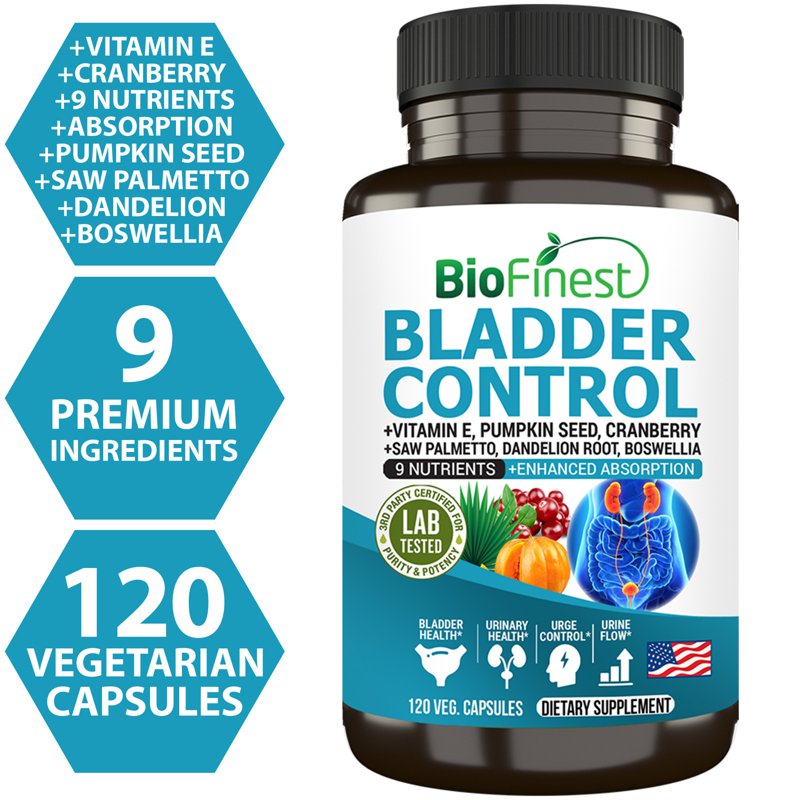 Biofinest Bladder Control Saw Palmetto Cranberry Supplement 120 S
