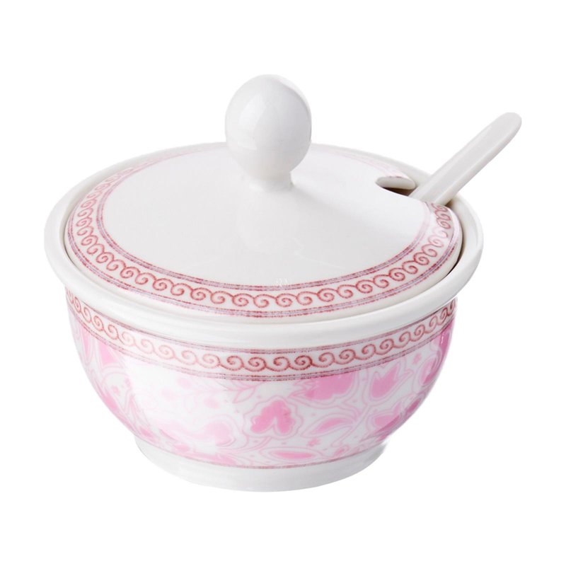 Orient Porcelain Chili Pot With Spoon 5Oz (Rose) 1 S