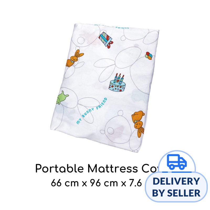 My Bunny Friend Portable Mattress Cover (Bunny Party)