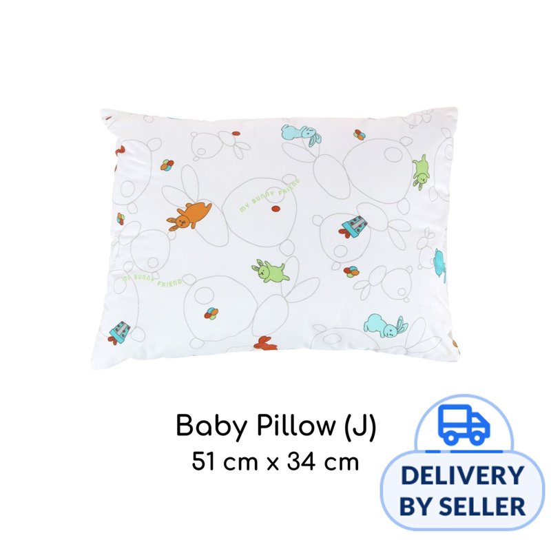 My Bunny Friend Baby Pillow - J (Bunny Party)