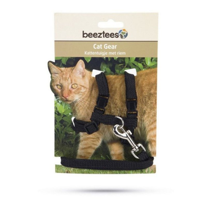 Beeztees Nylon Harness & Lead (Black) 180 G