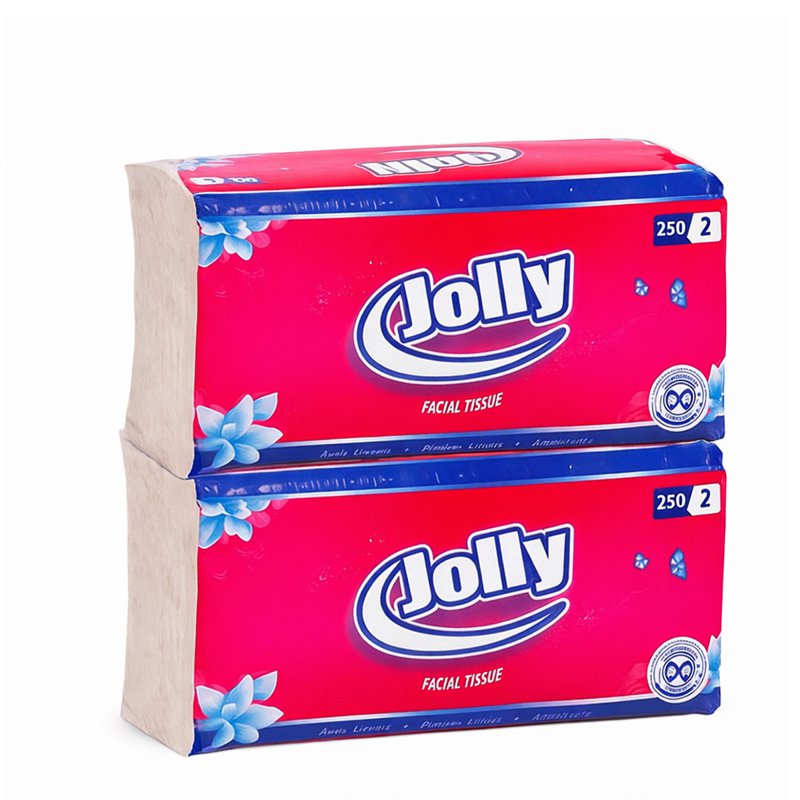 Jolly Facial Tissues Natural Virgin Pulp 2 S