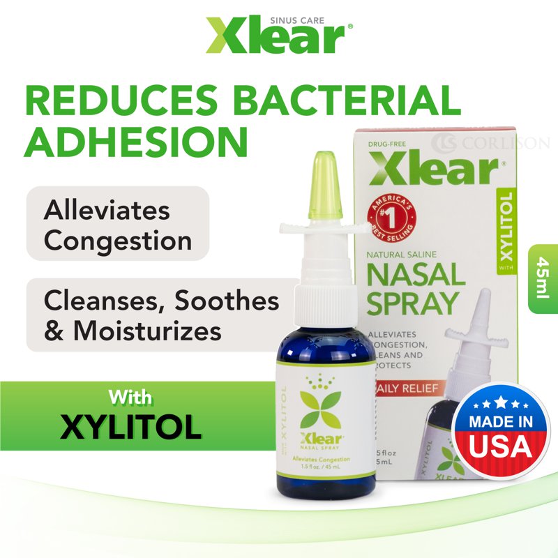 Xlear Natural Saline Sinus Nasal Spray Xylitol