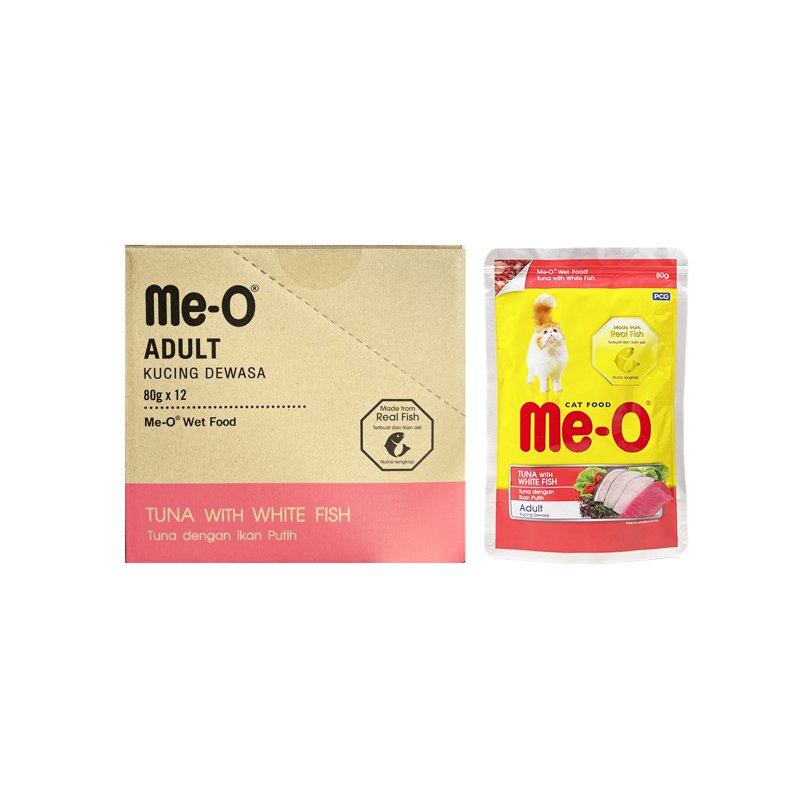 Me-O Pouch Adult Cat food - Tuna with White Fish