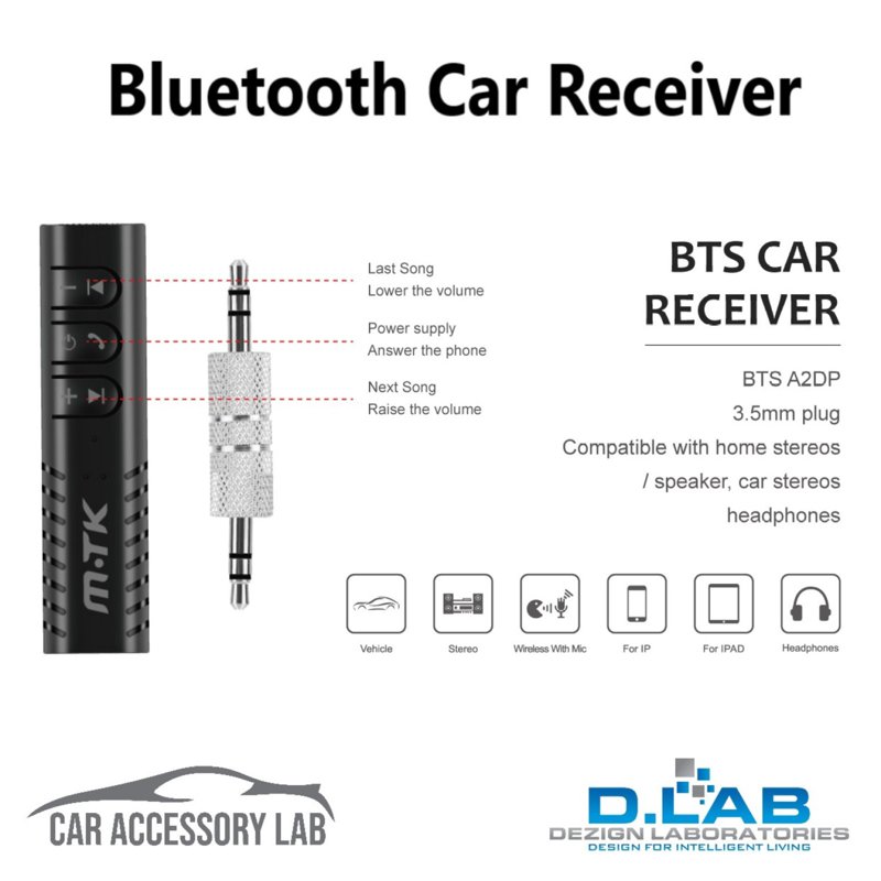 D.LAB Bluetooth Car Receiver (RT638) 1 S