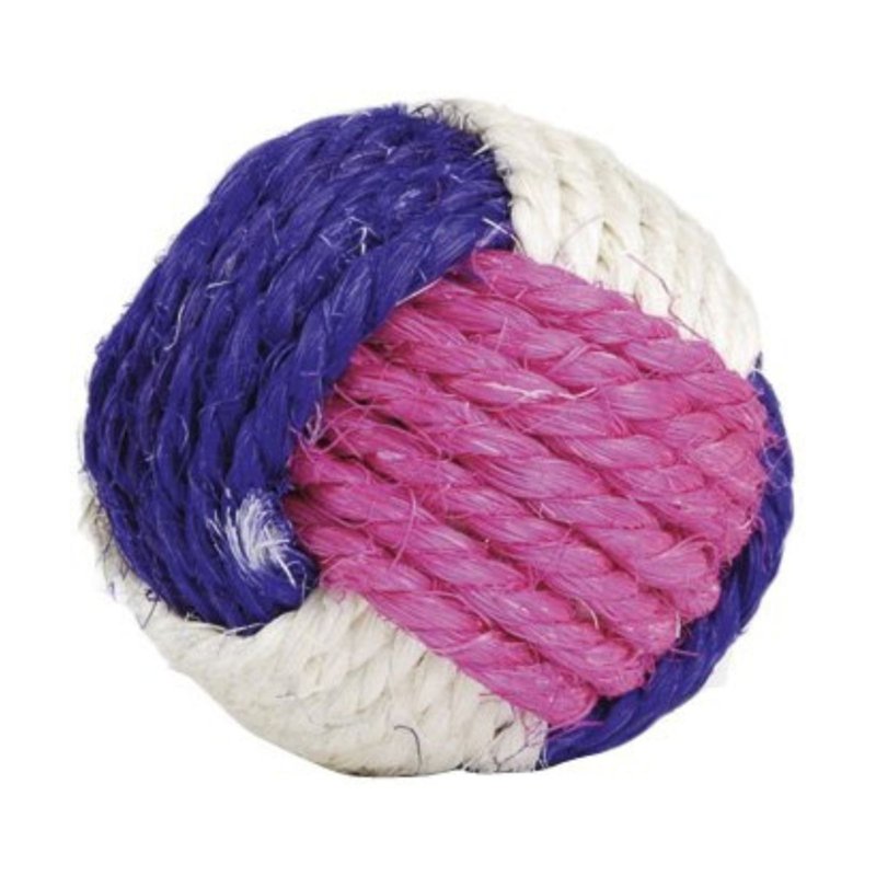 BEEZTEES Knotted Sisal Ball With Catnip (6Cm)