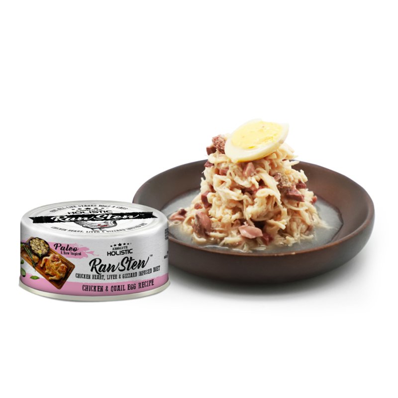 Absolute Holistic Raw Stew Food For Cat&Dog-Chicken&Quail Egg
