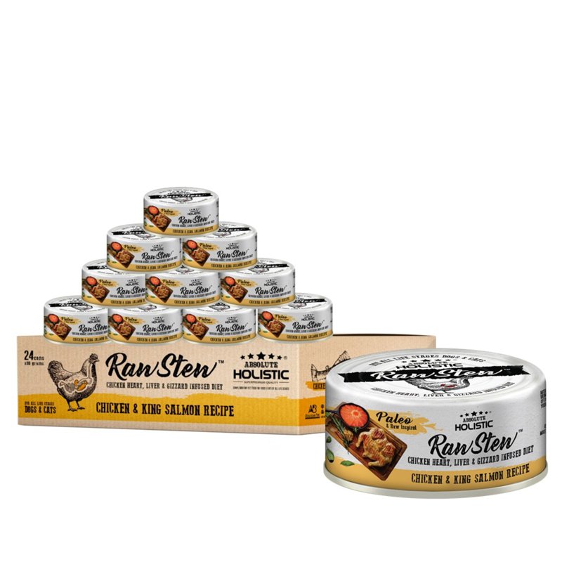 Absolute Holistic Raw Stew Wet Food For Cat&Dog-Chicken&Salmo