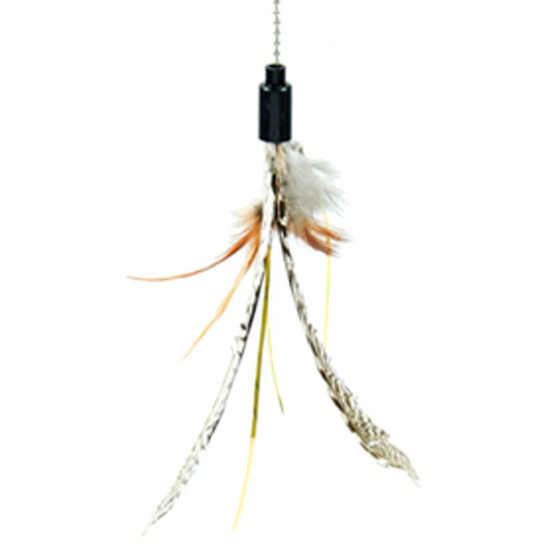 Amy N Carol Cat Teaser Long Stick With Feather (Yellow)