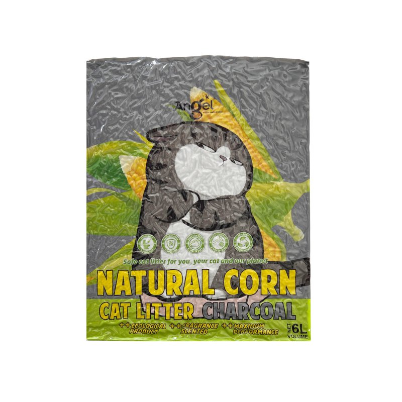 Angel Natural Corn Cat Litter - Charcoal