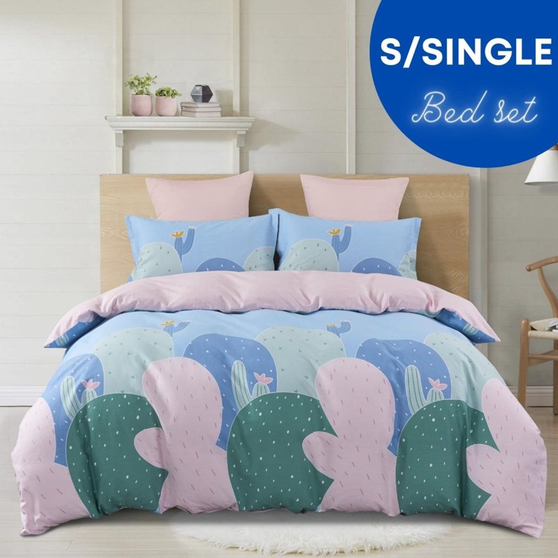 Rinco 100% Cotton 600TC Bed Set (S Single) Daisy
