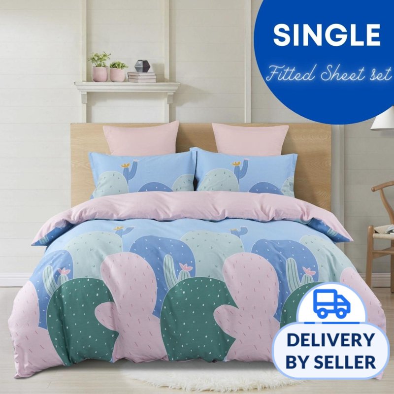 Rinco 100% Cotton 600TC Bedsheet Set (Single) Daisy