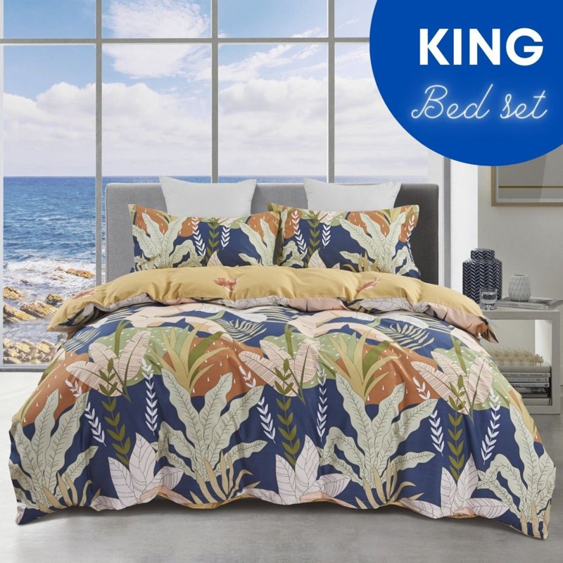 Rinco 100% Cotton 600TC Bed Set (King) Autumn