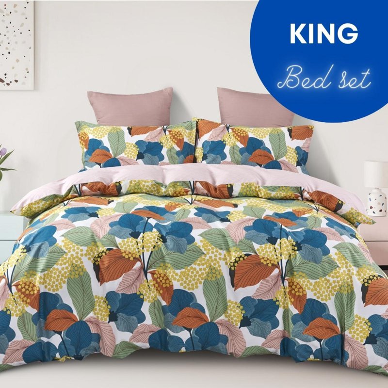 Rinco 100% Cotton 600TC Bed Set (King) Carla